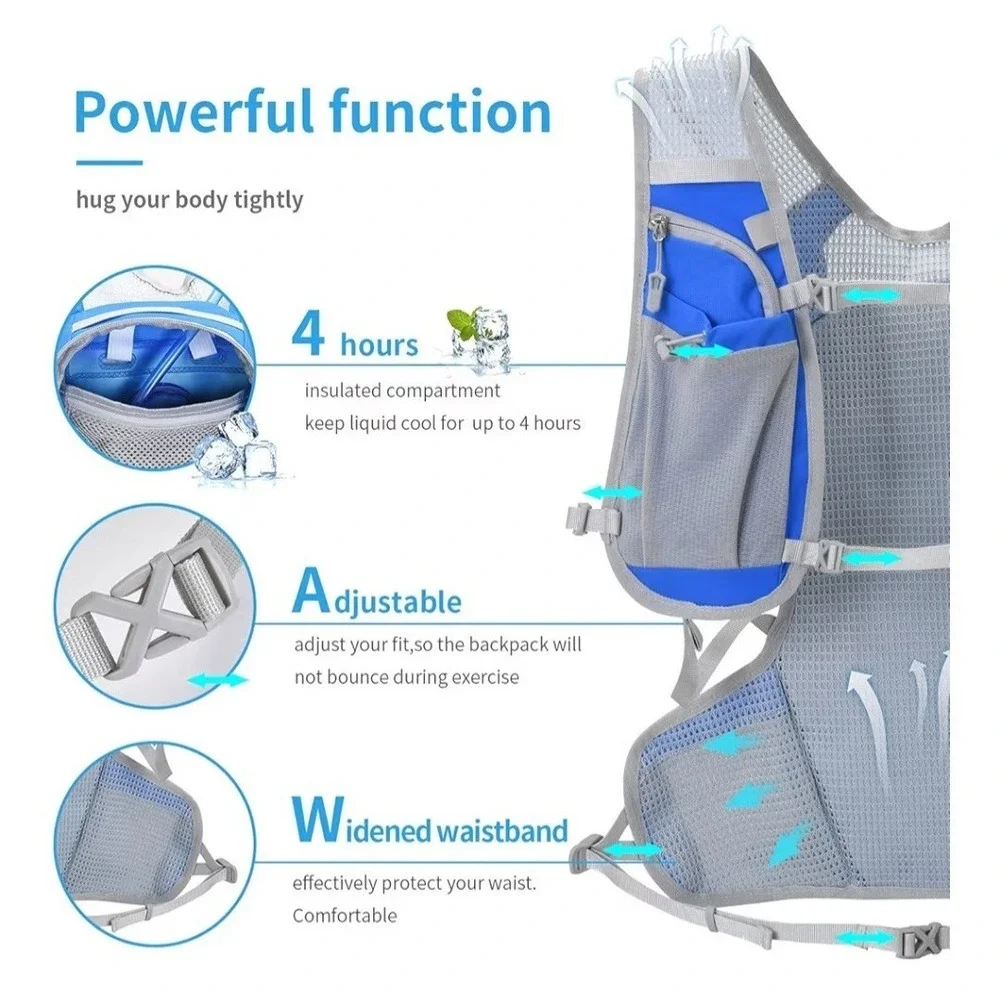 2L Water Bladder Bag Hydration Backpack‎ Pack Hiking Camping Cycling Outdoor NEW